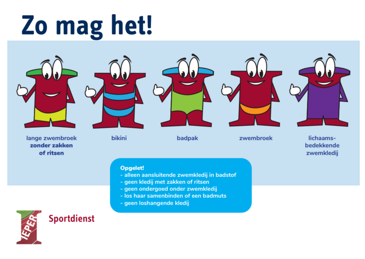 Kledijvoorschriften zwembad
