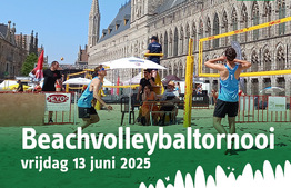 Beachvolleybaltornooi op de Grote Markt Ieper