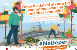 Gebruik de bladkorven voor afgevallen bladeren